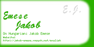 emese jakob business card